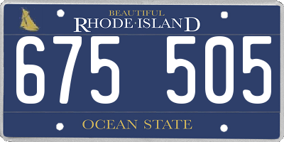 RI license plate 675505