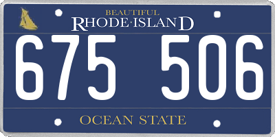 RI license plate 675506