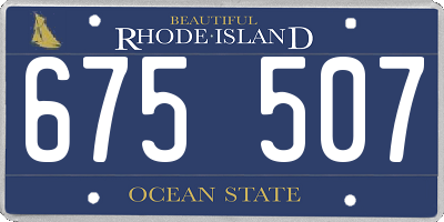 RI license plate 675507