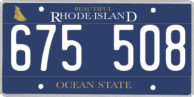 RI license plate 675508