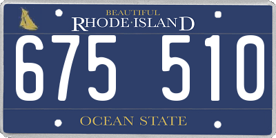 RI license plate 675510