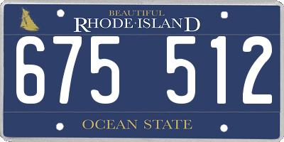 RI license plate 675512