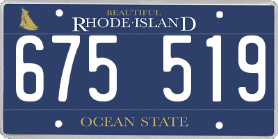 RI license plate 675519