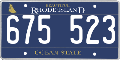 RI license plate 675523