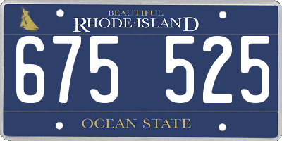 RI license plate 675525
