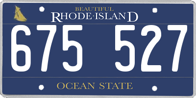 RI license plate 675527