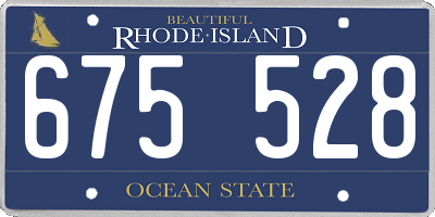 RI license plate 675528
