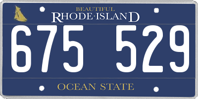 RI license plate 675529