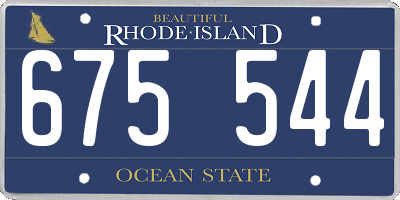 RI license plate 675544