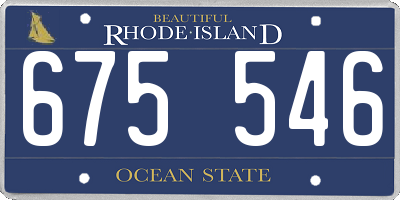 RI license plate 675546