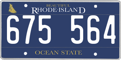RI license plate 675564