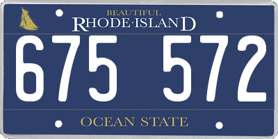 RI license plate 675572