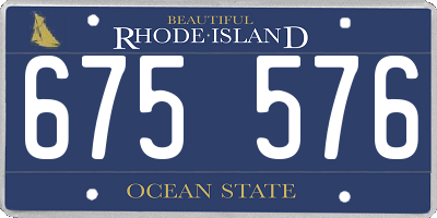 RI license plate 675576