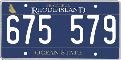 RI license plate 675579