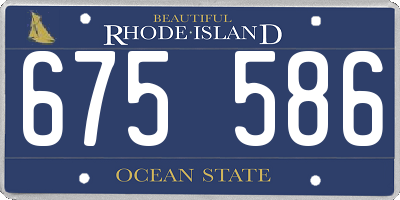 RI license plate 675586