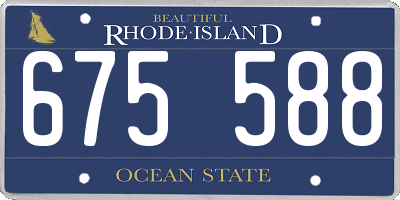 RI license plate 675588