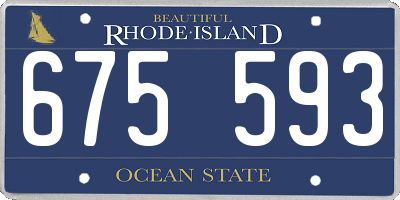 RI license plate 675593