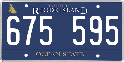 RI license plate 675595