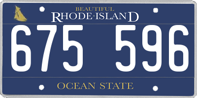RI license plate 675596