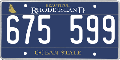 RI license plate 675599