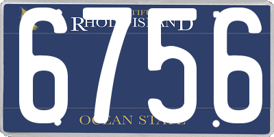 RI license plate 6756