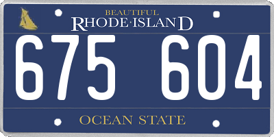 RI license plate 675604