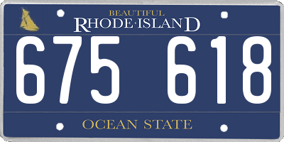 RI license plate 675618
