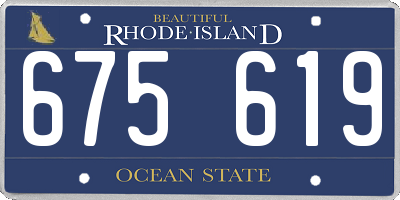 RI license plate 675619