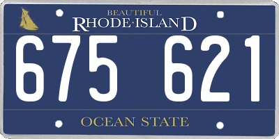 RI license plate 675621
