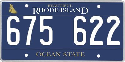 RI license plate 675622