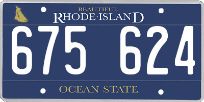 RI license plate 675624