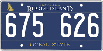 RI license plate 675626
