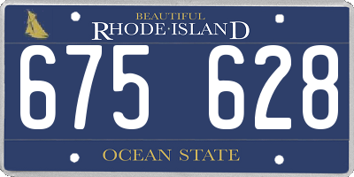 RI license plate 675628