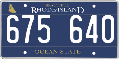 RI license plate 675640