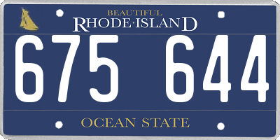 RI license plate 675644