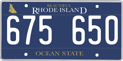 RI license plate 675650