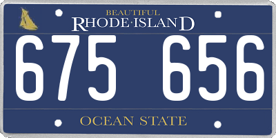RI license plate 675656