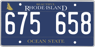RI license plate 675658