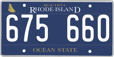 RI license plate 675660