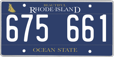 RI license plate 675661