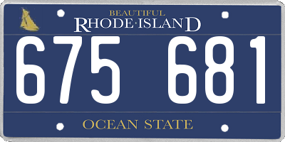 RI license plate 675681