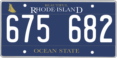 RI license plate 675682