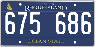RI license plate 675686