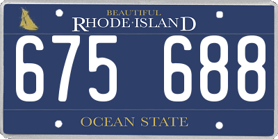 RI license plate 675688