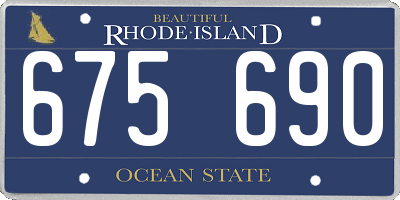 RI license plate 675690