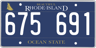 RI license plate 675691