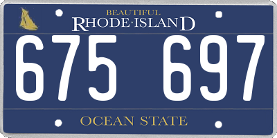 RI license plate 675697
