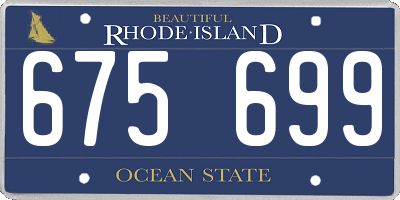 RI license plate 675699