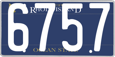 RI license plate 6757