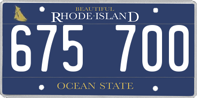 RI license plate 675700